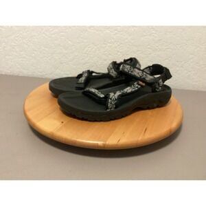 Teva Women's Sandals Black Gray Peach Floral Sport Strappy Outdoor Size 9